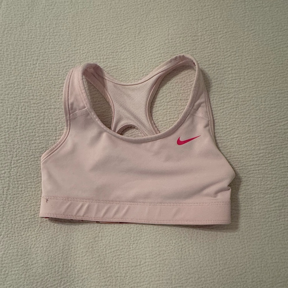 Girls Nike Light Pink Reversible Sports Bra